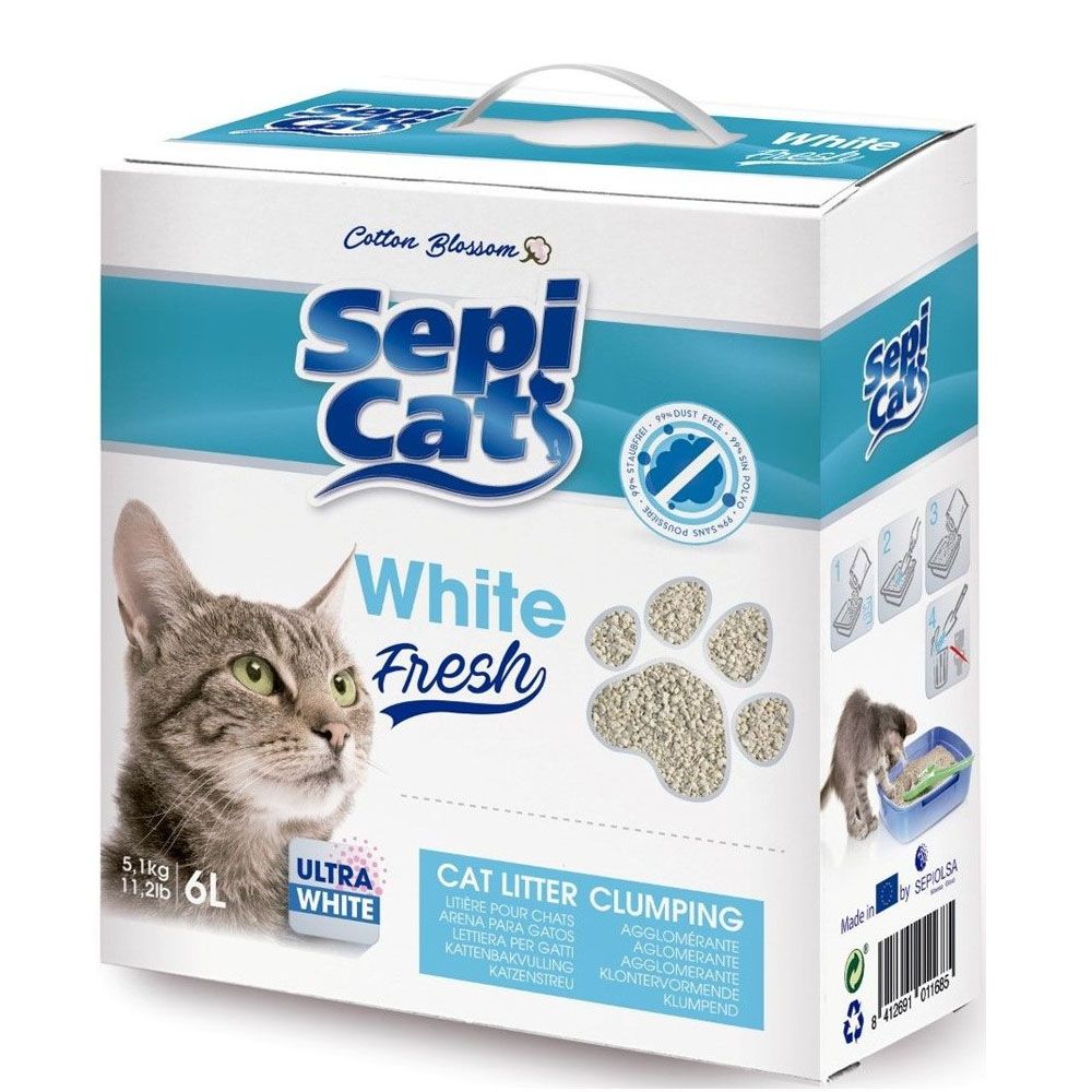 Cat Sand 6 Litres - Sepicat Absorbent Sand  Fresh - Pet Absorbent