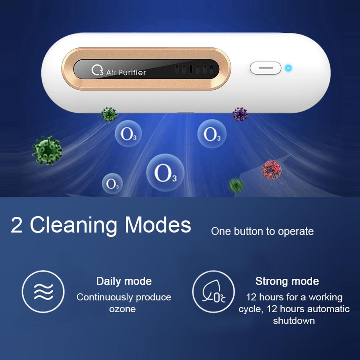 Fridge Deodorizer USB Mini Fridgerator Deodorizer Odor Eliminator Ozone Generator Reusable for Car Closet Wardrobe Toddler Toy