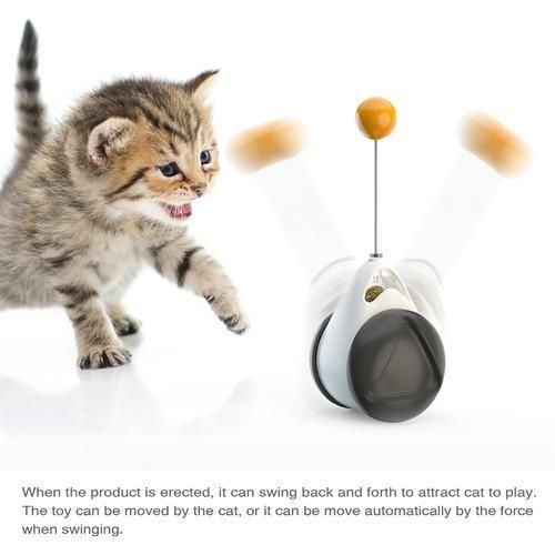 Tumbler Swing Toys For Cats Kitten Interactive Balance Car Cat Chasing Toy With Catnip Funny Pet Products For Dropshipping