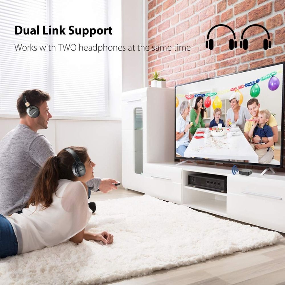 Avantree TC417 Bluetooth Transmitter Receiver For TV, Optical Digital Toslink, Volume Control 3.5mm AUX,A, 20H Play Time