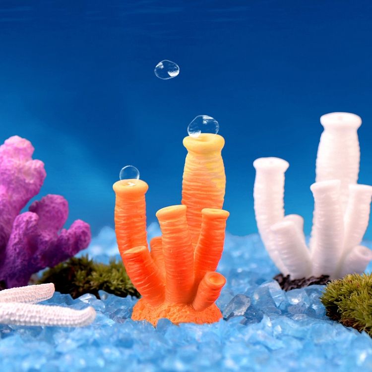 10 PCS Simulation Resin Coral , Colour: No. 6 White