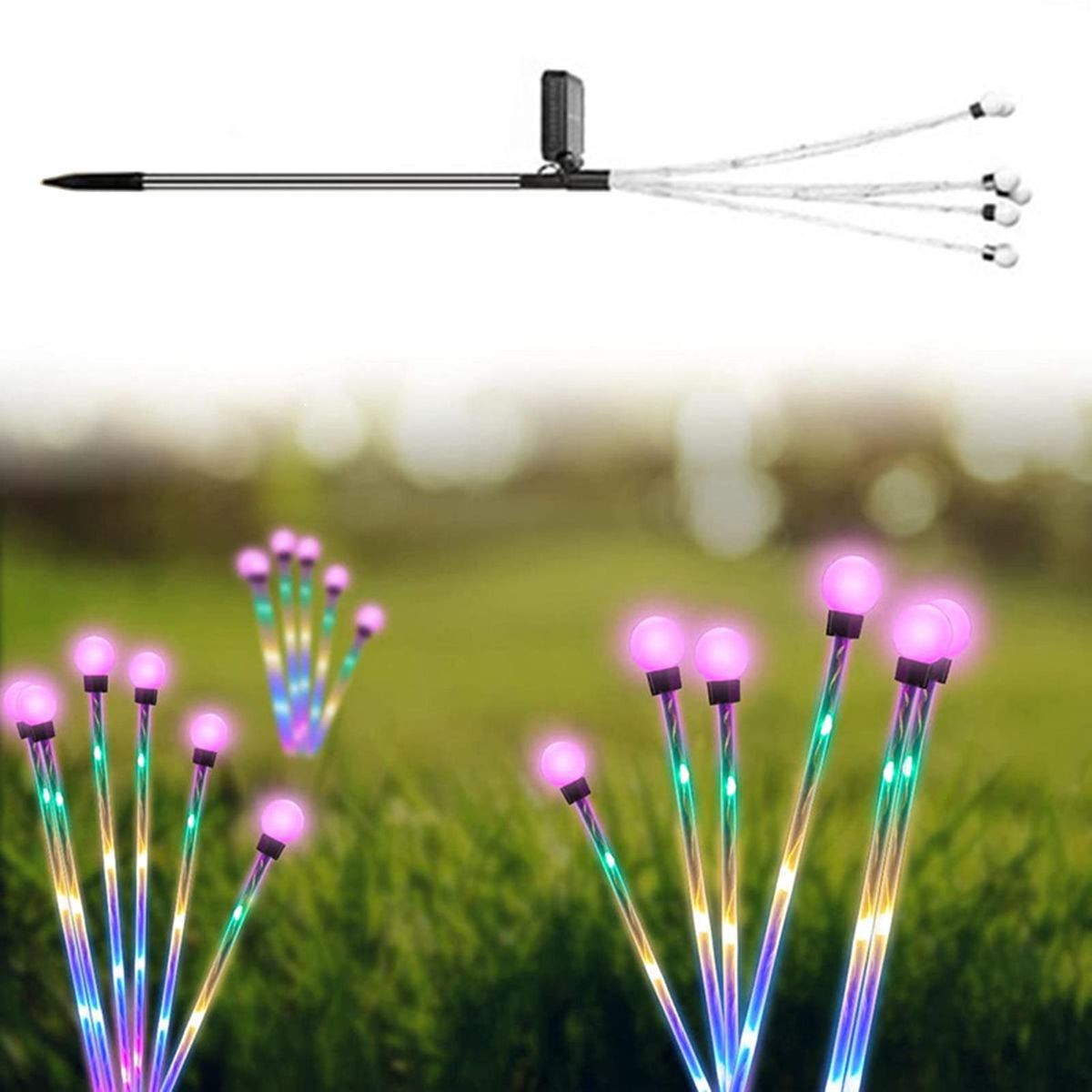 Floor Lamp Firefly Style Garden Lawn Lamp Decoration Multicolor