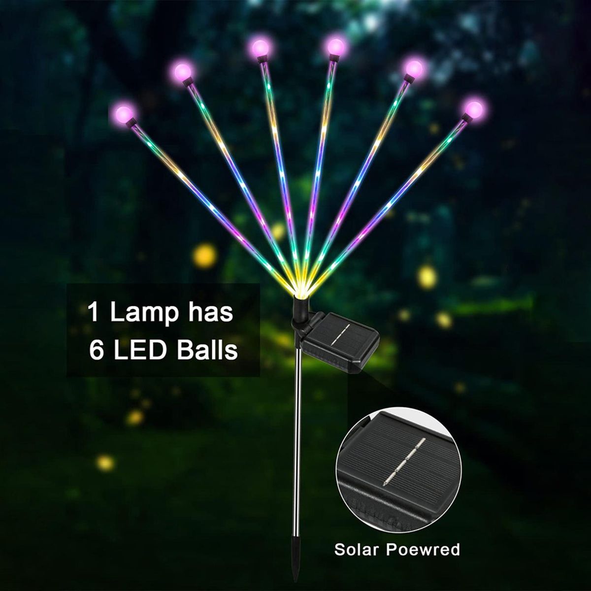 Floor Lamp Firefly Style Garden Lawn Lamp Decoration Multicolor