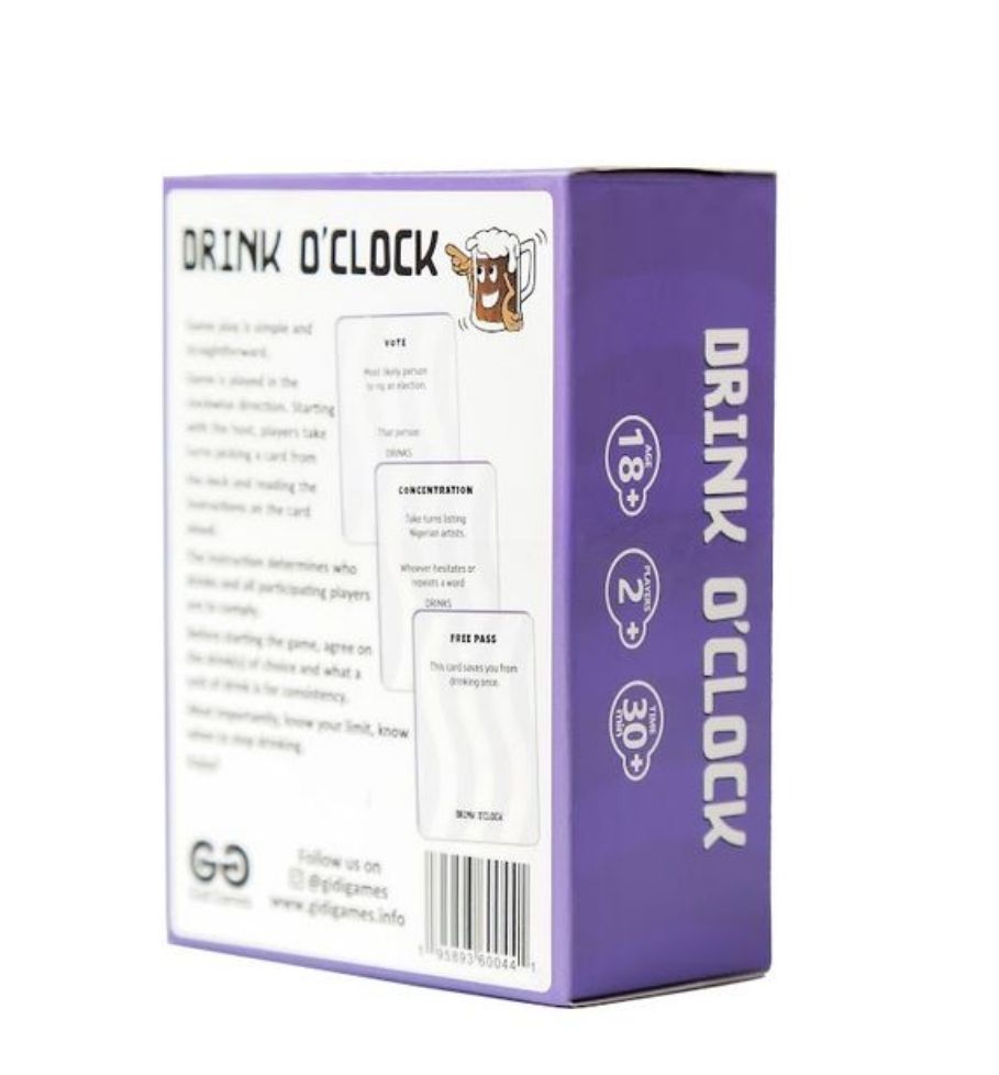 DRINK O'CLOCK(A DRINKING CARD GAME)