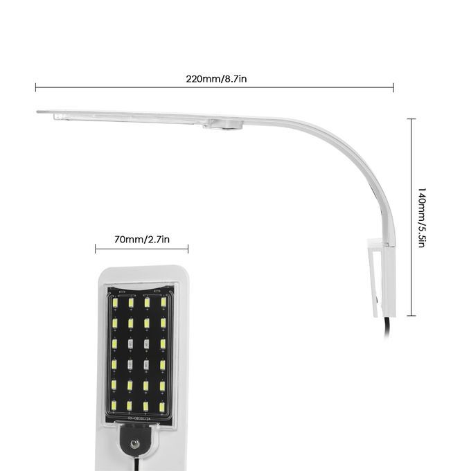 10W Ultra-thin Aquarium LED Light Ultra Bright Clip-on