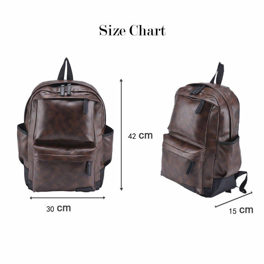Men's Classic Backpack Leather Business Travel Shoulder Bag