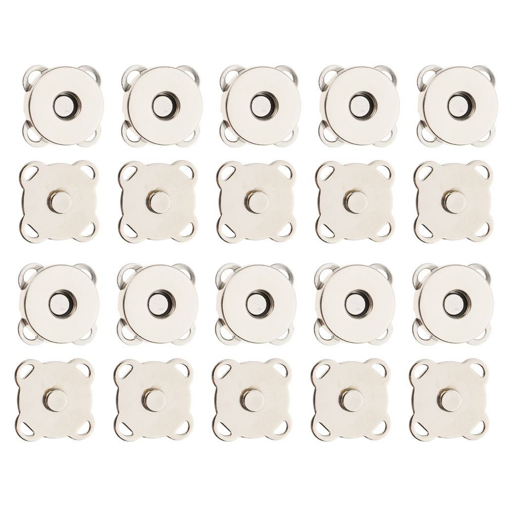 2x10 Sets Sew In Magnetic Bag Clasps For Craft Clothing Bag DIY 14mm