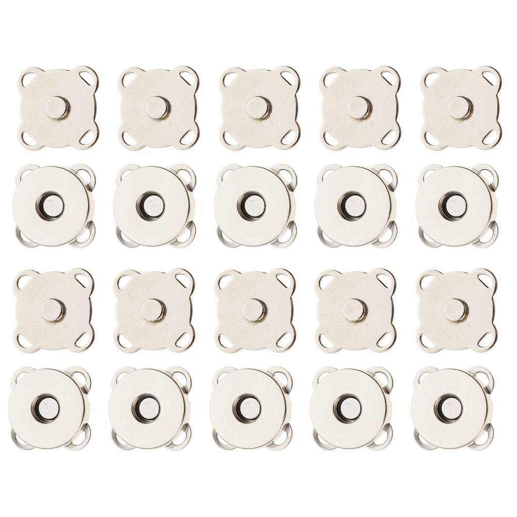 2x10 Sets Sew In Magnetic Bag Clasps For Craft Clothing Bag DIY 14mm