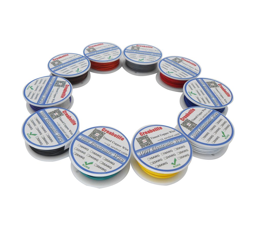10m Lot UL1007 28AWG 10 Colors Electrical Wire Cable Line