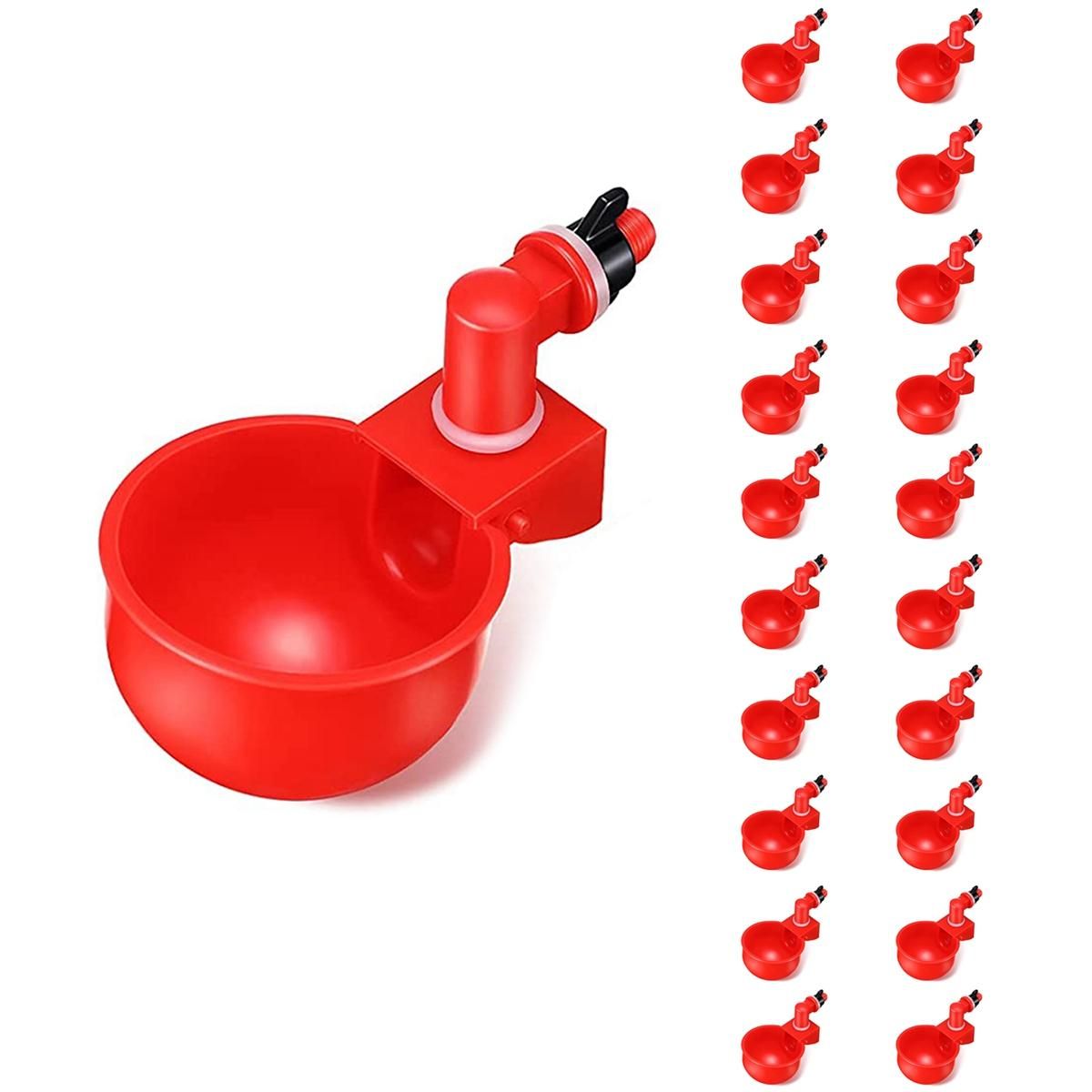 20Pcs Automatic Poultry Drinker Bowl Chicken Water Cups