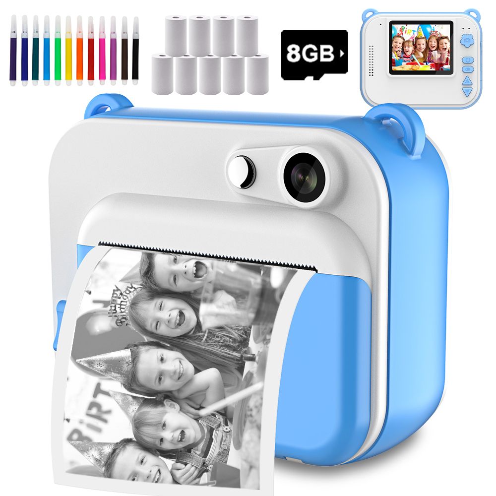 Children's Instant Print Camera With Thermal Printer Kid Digital Photo Camera Girl's Toy Child Camera Video Boy's Birthday Gift Kid Instant Camera
