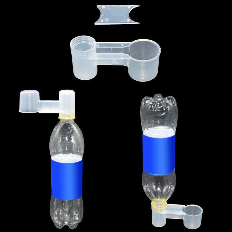 15 Pcs Plastic Soda Water Bottle Bird Drinker Feeder Cup Chicken Pigeons Feeder Trough Animal Feeding Accessories