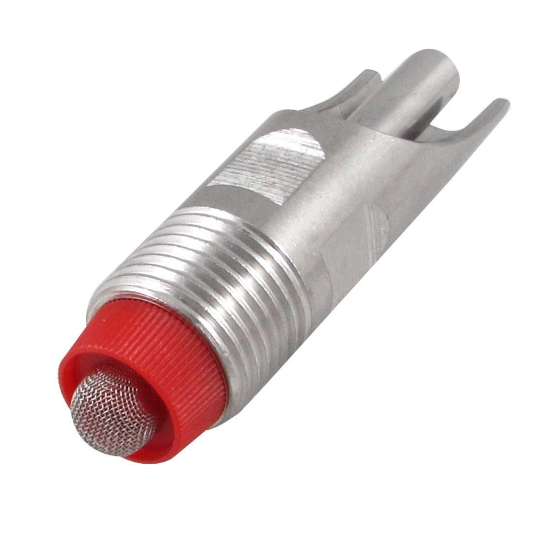Silver red Tone Stainless Steel NPT 1/2