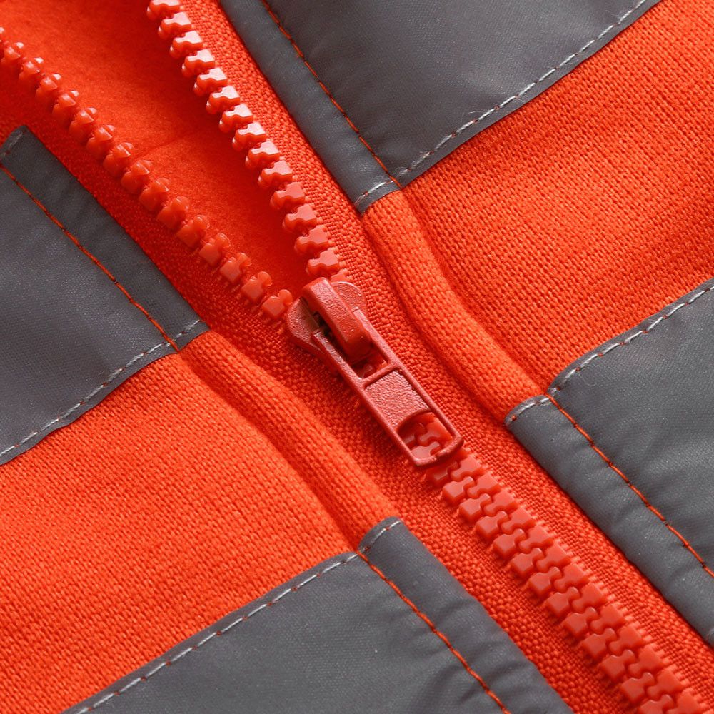 Mens Sweatshirt Biker High Visibility Reflective Jersey Casual Long-sleeved Hooded Zip