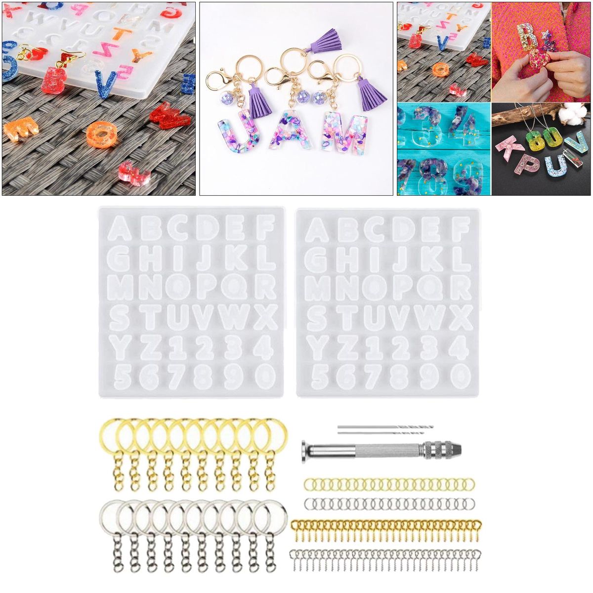 Letter Alphabet Silicone Jewelry Resin Mould Epoxy Resin