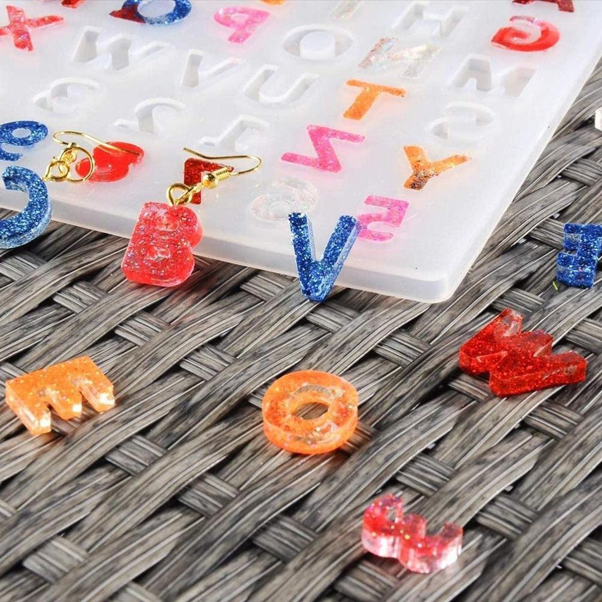 Letter Alphabet Silicone Jewelry Resin Mould Epoxy Resin