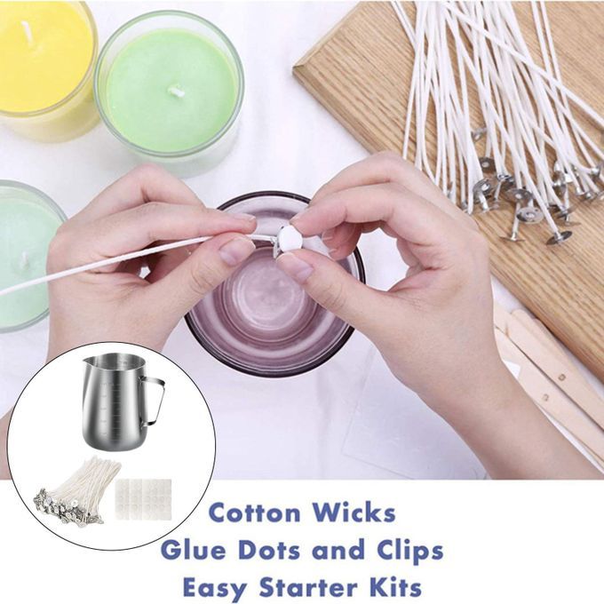 Candle Making Kit Melt Pot Candle Wicks Craft Tools Wick Holder Set 2