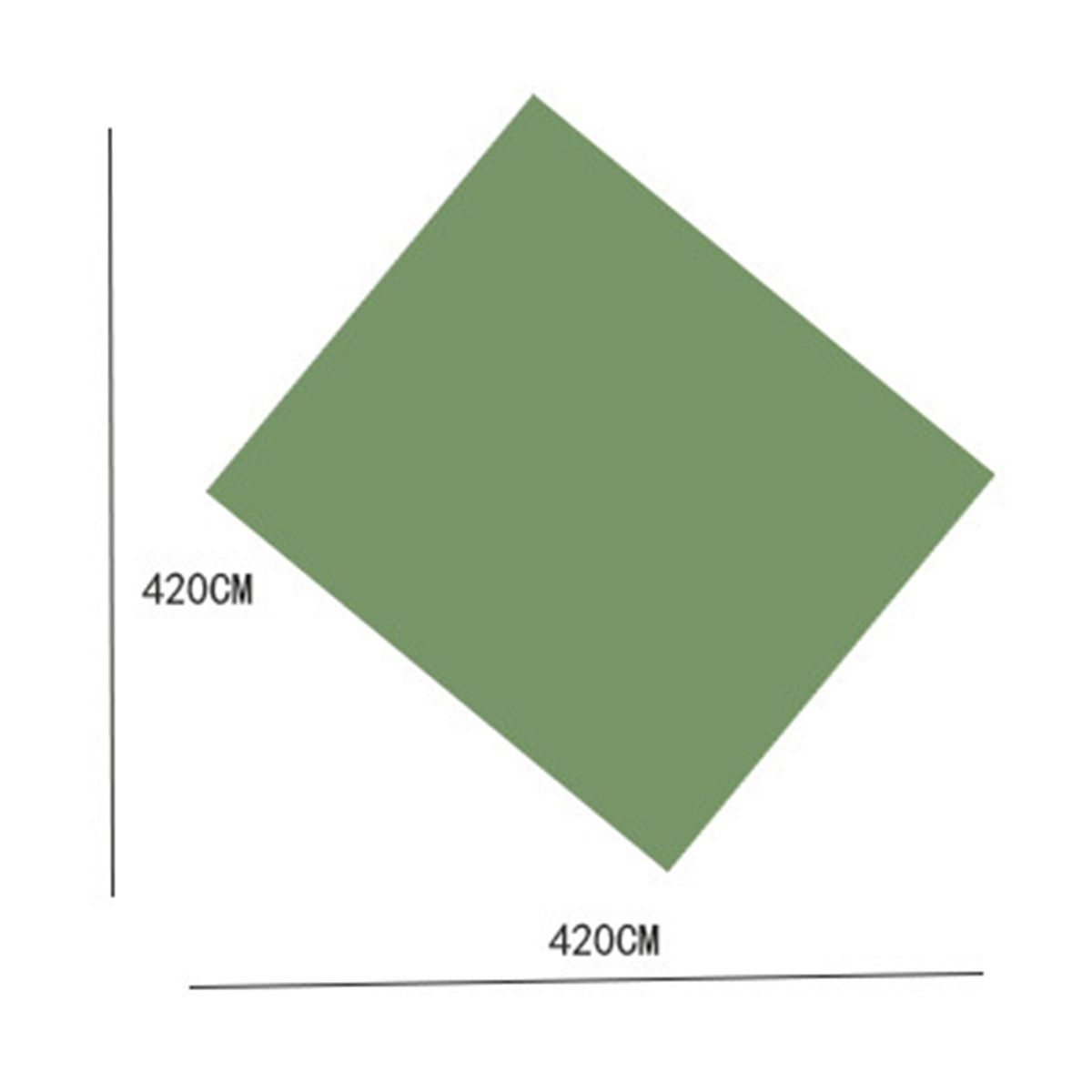 Yard Patio Sunscreen Awning Canopy Shade  Green