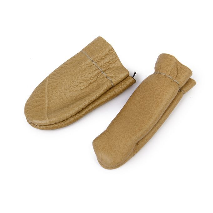 5 Pair Real Leather Cowhide Finger Cots Cover Sleeve For Fingers