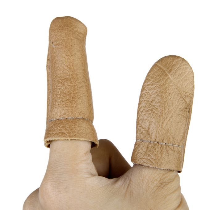 5 Pair Real Leather Cowhide Finger Cots Cover Sleeve For Fingers