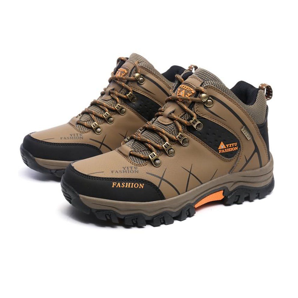 YT585188 Outdoor La E-up High-top Hiking Boots Sport Men's Shoes For  Limbing-brown-47