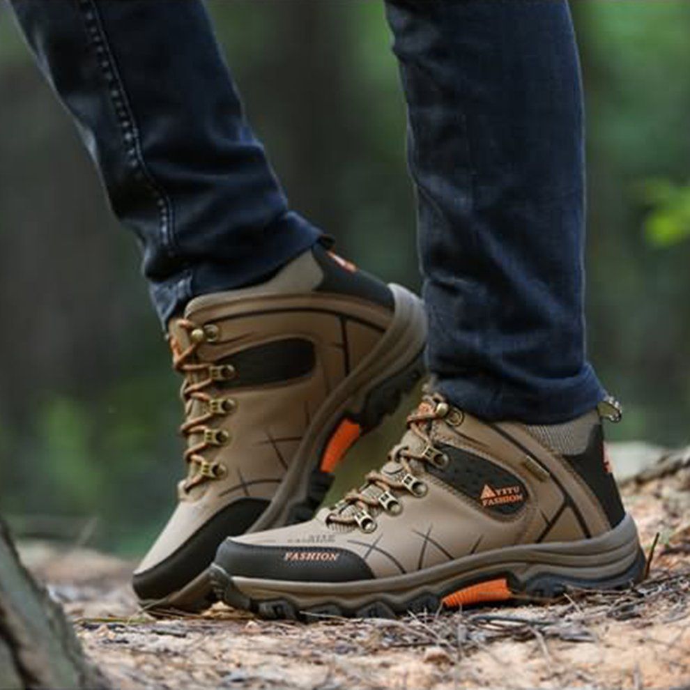 YT585188 Outdoor La E-up High-top Hiking Boots Sport Men's Shoes For  Limbing-brown-47