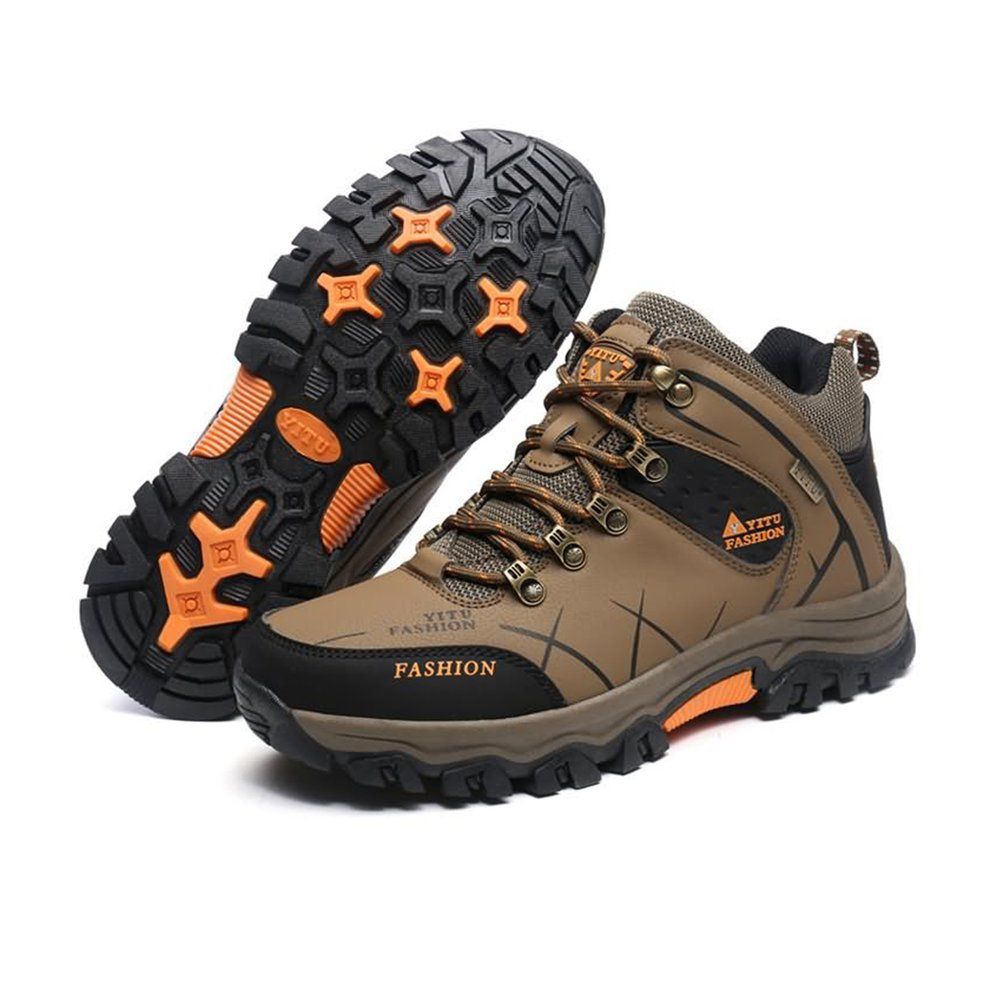 YT585188 Outdoor La E-up High-top Hiking Boots Sport Men's Shoes For  Limbing-brown-47