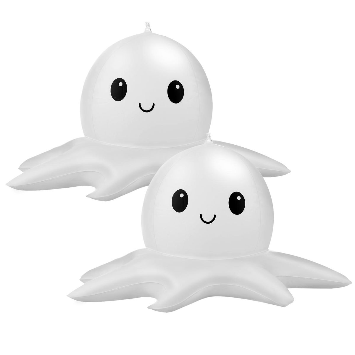 Tomshine 2PCS 13.4Inches Solar Powered LEDs Floating Inflatable Pool Lights with Remote Control/ Controller Octopus Design RGBW 16 Colors Changing/ 3 Levels Dimmable Brightness Adjustable/ 2&4&6&8H 4 Levels Timer/ Flash&Strob