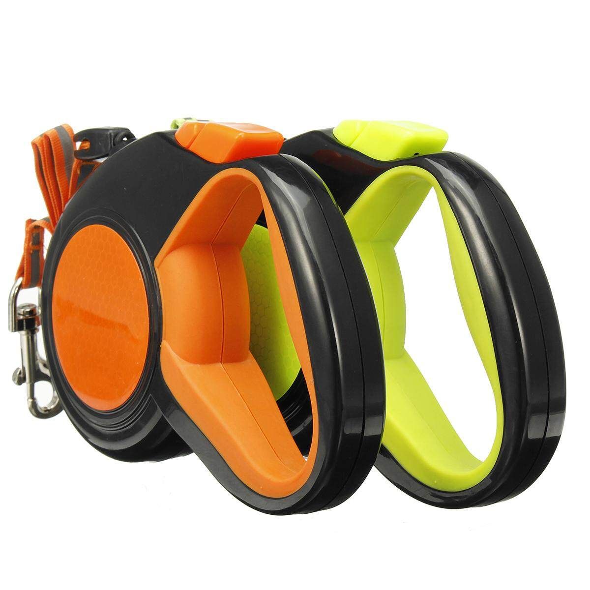 5M Adjustable Extendable Retractable Pet Dog Leash Rope Puppy Chain 50-80kg # Orange [Orange]