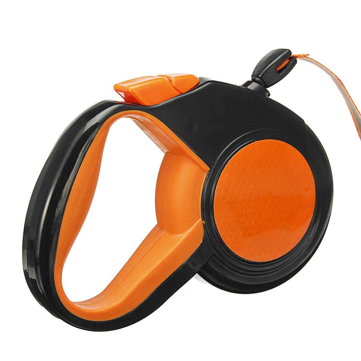 5M Adjustable Extendable Retractable Pet Dog Leash Rope Puppy Chain 50-80kg # Orange [Orange]