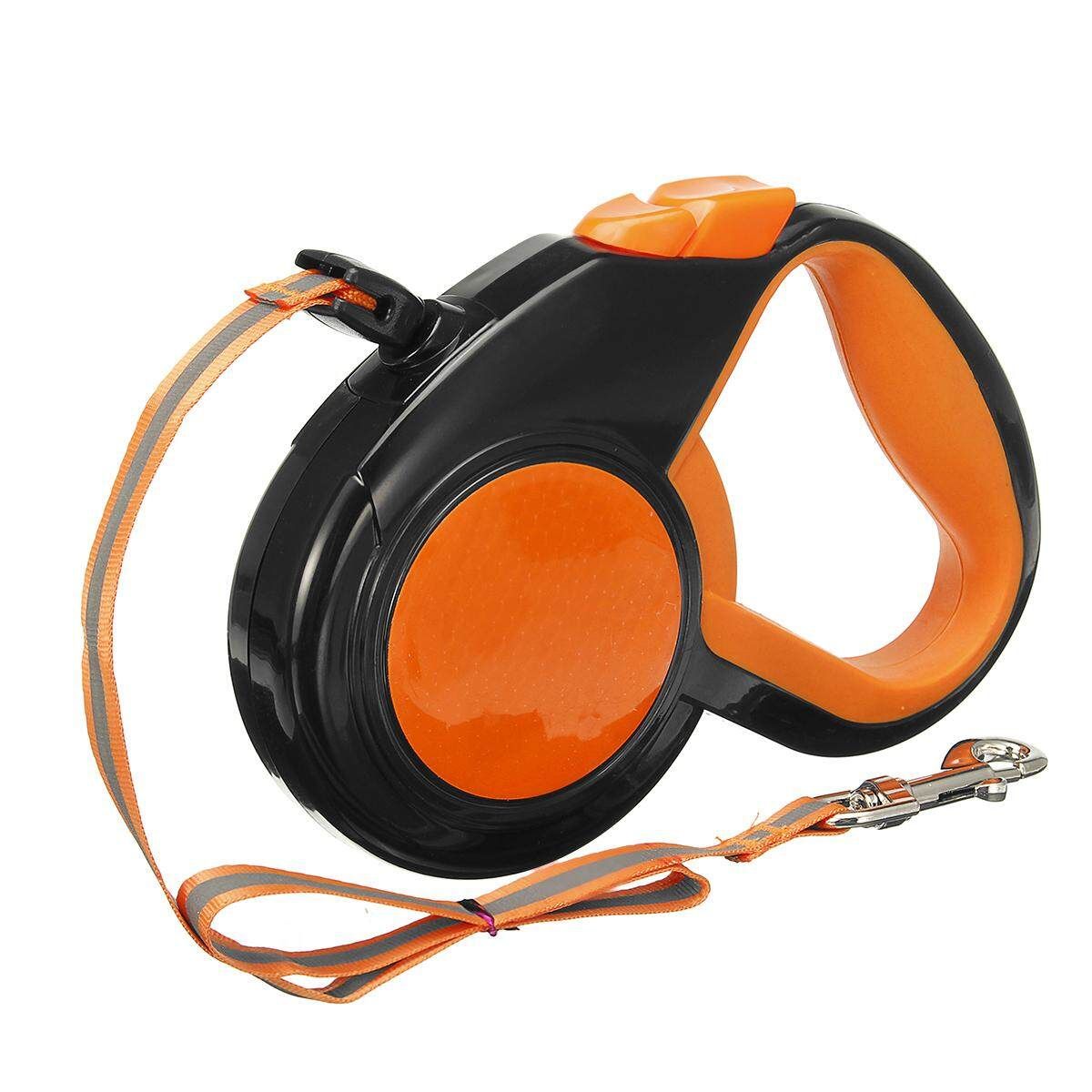 5M Adjustable Extendable Retractable Pet Dog Leash Rope Puppy Chain 50-80kg # Orange [Orange]