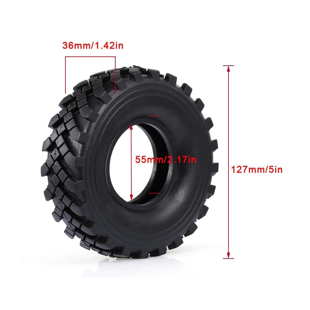 4Pcs 2.2 Inch 127mm Rock Crawler Tires 1/10 RC Rock Crawler Tires for 1:10 Rock Axial Wraith RR10 TRX-4 RC Rock Crawler Jeep Truck