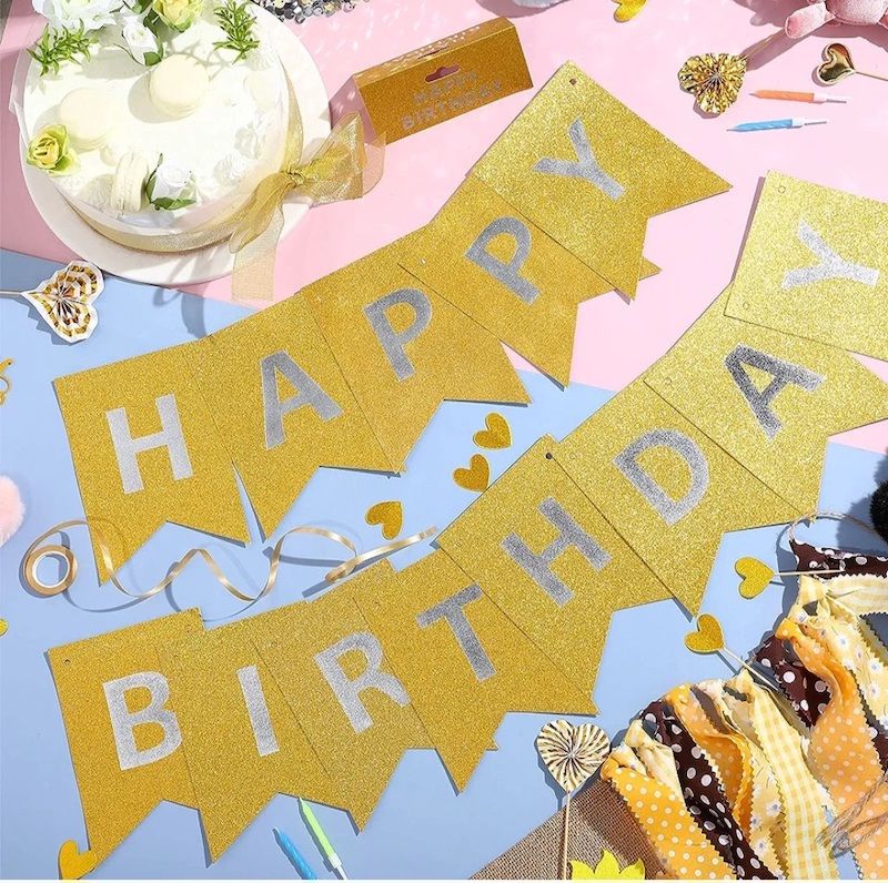 13 Letter Happy Birthday Banner