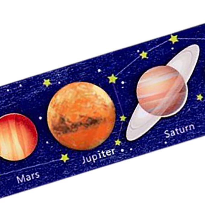 Solar System Puzzle Board Educational Toy Fine Motor Dark Blue B