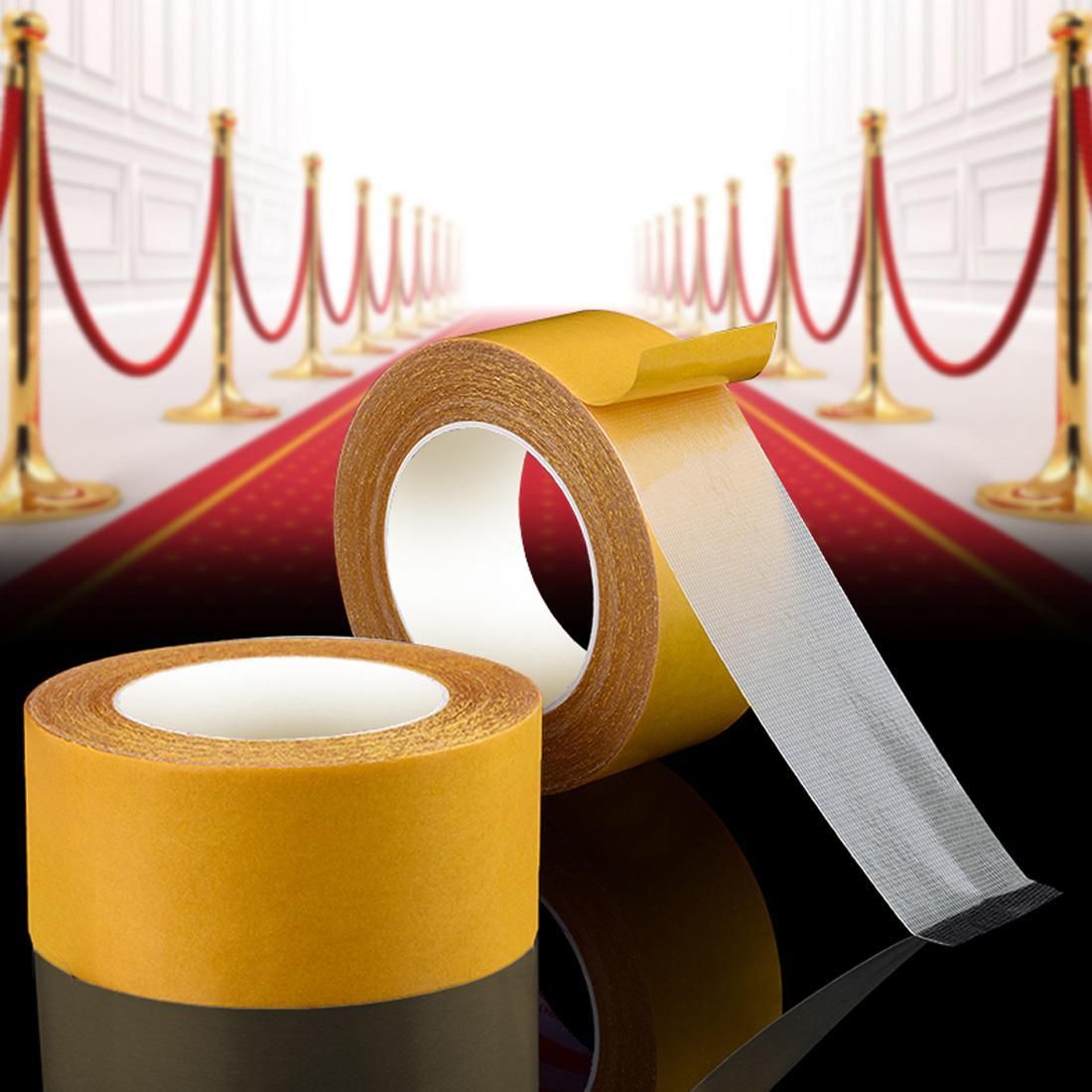 4-rolls 5cm Double Sided Adhesive Tape Grid Cloth-based Heavy Duty Mounting Tape