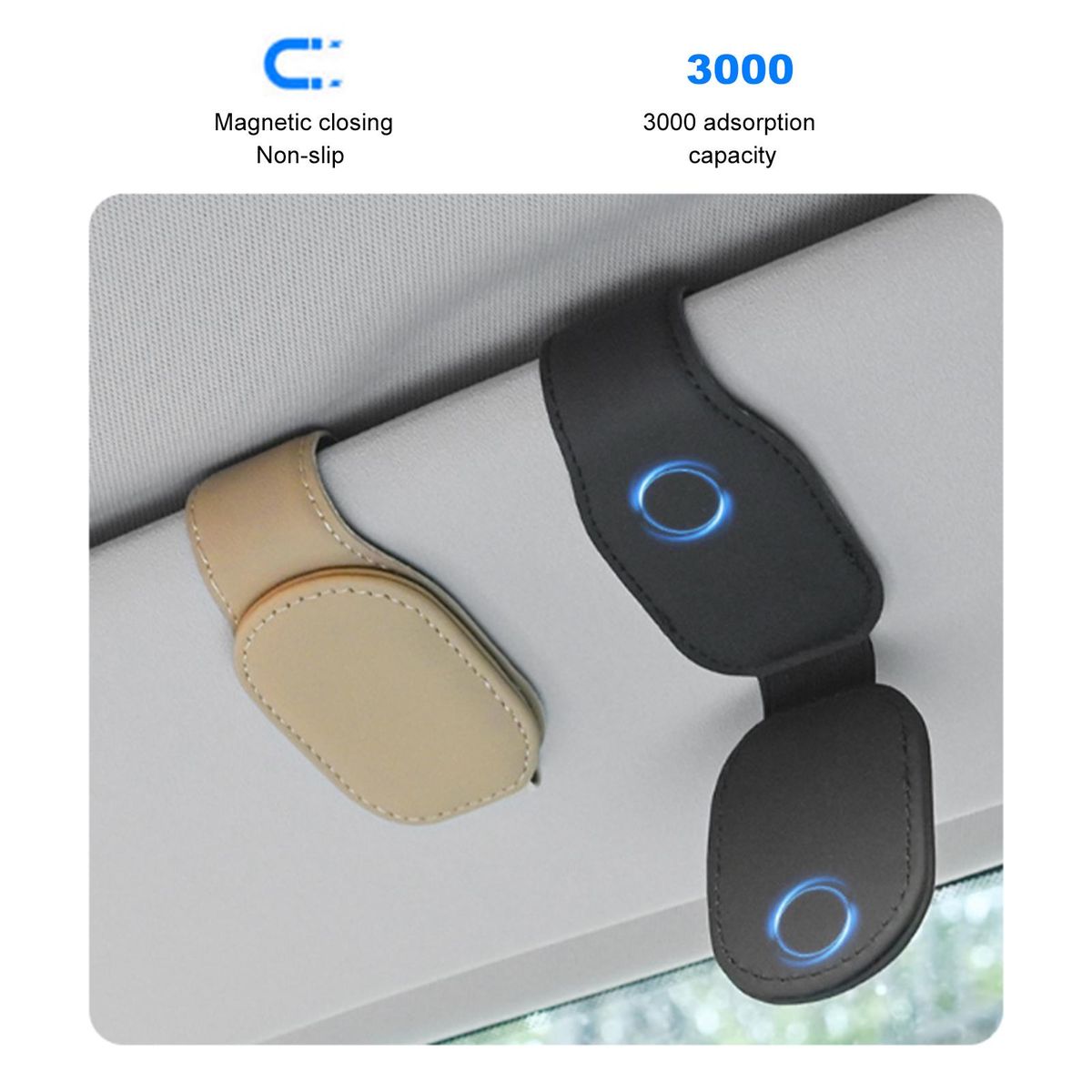 Sunglasses Holders for Car Magnetic Sunglass Holder Ticket Card Clips for Car Interior Accessories Storage Clip