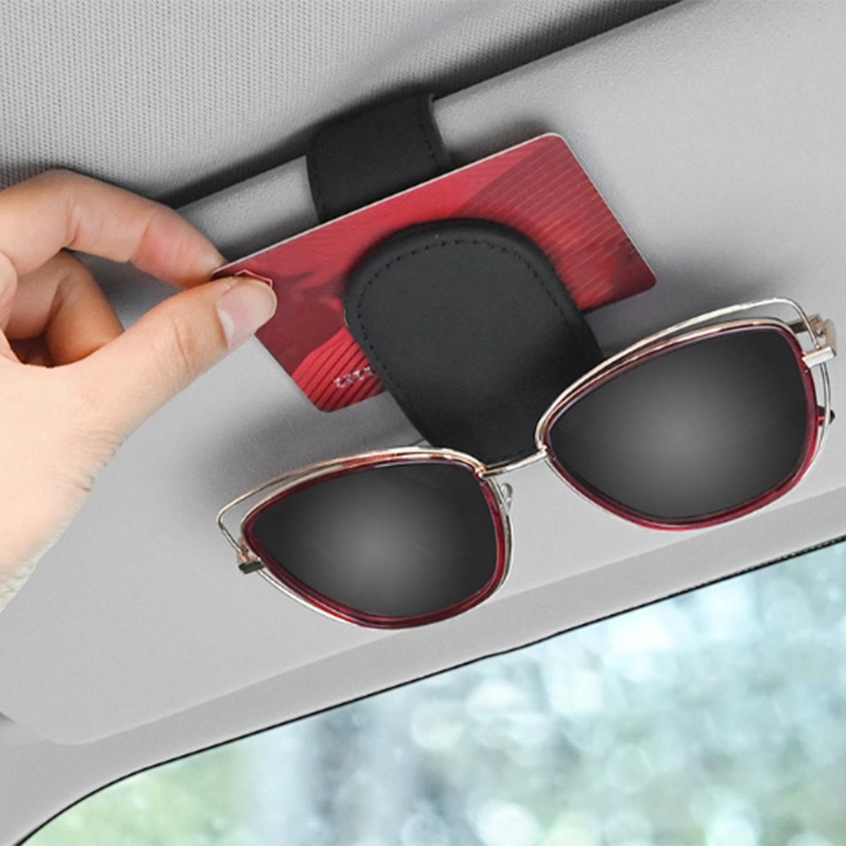 Sunglasses Holders for Car Magnetic Sunglass Holder Ticket Card Clips for Car Interior Accessories Storage Clip