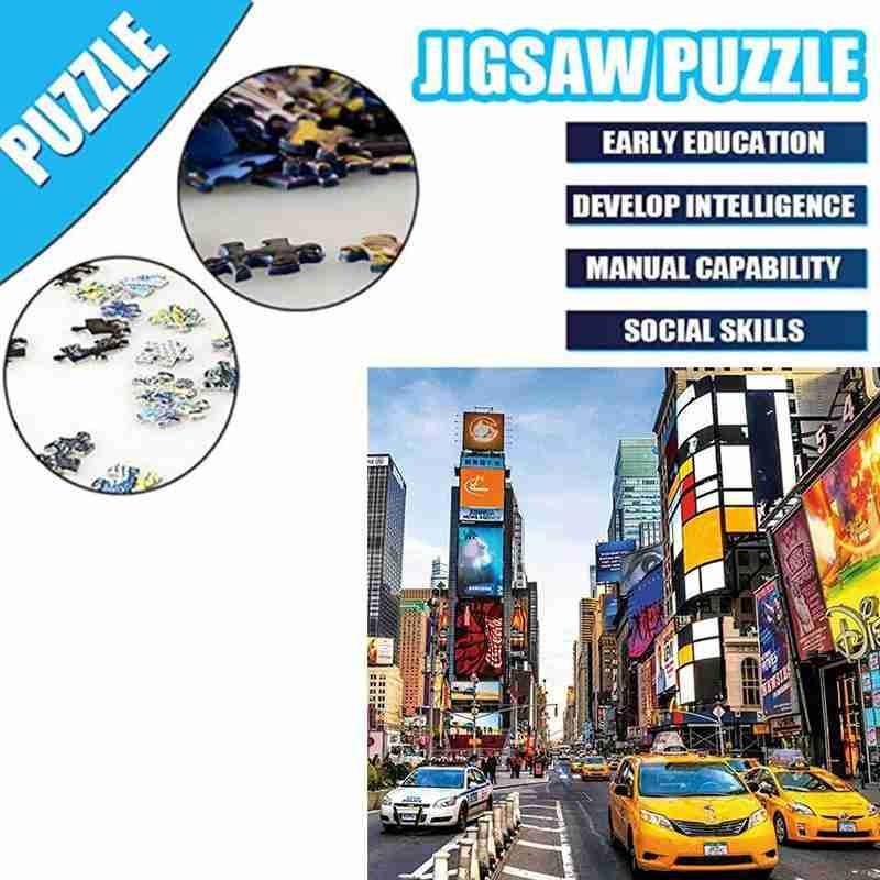 1000 Pieces Adults Puzzles New York Time Square Jigsaw