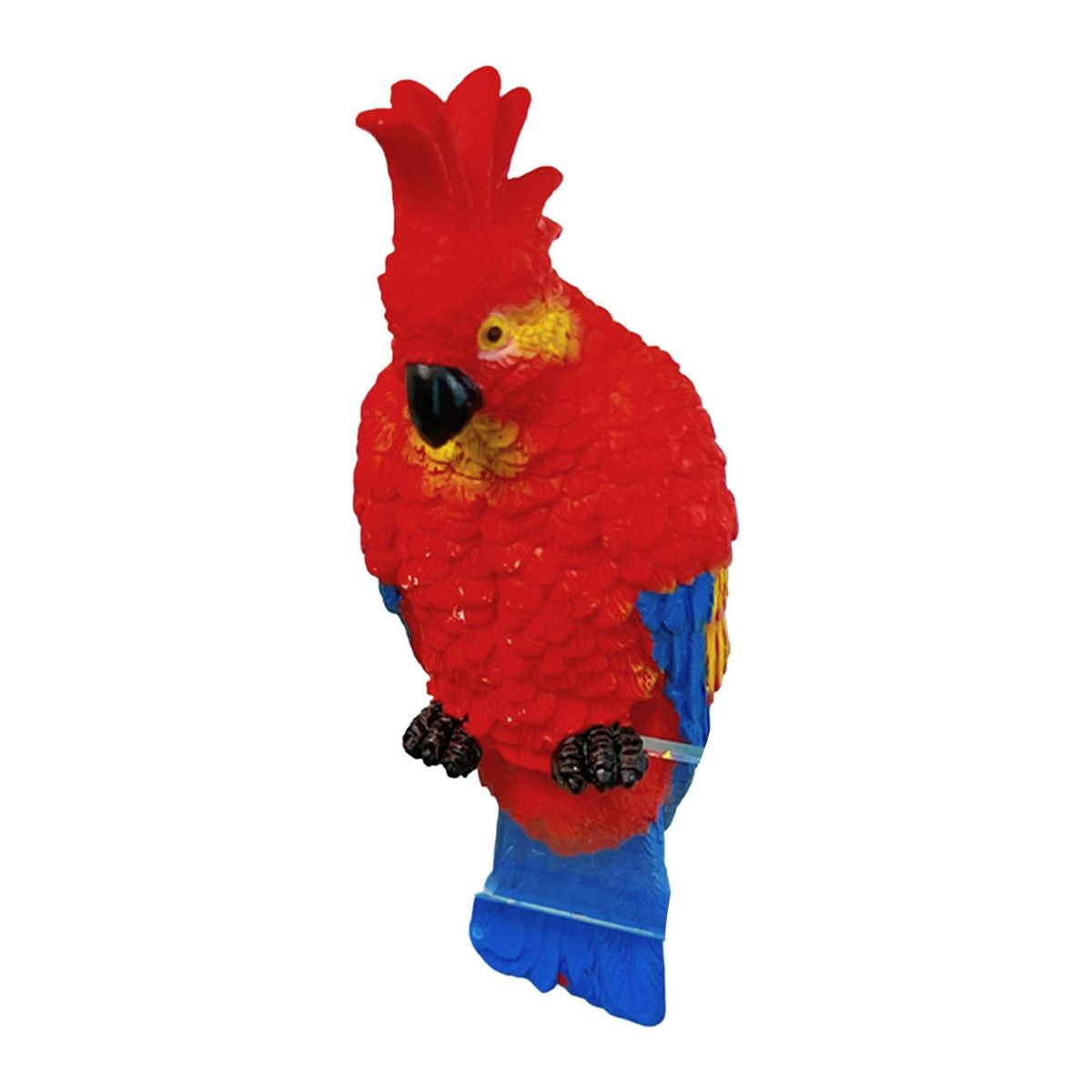 Parrot Figurine Aquarium Landscaping Fish Tank Ornament Red