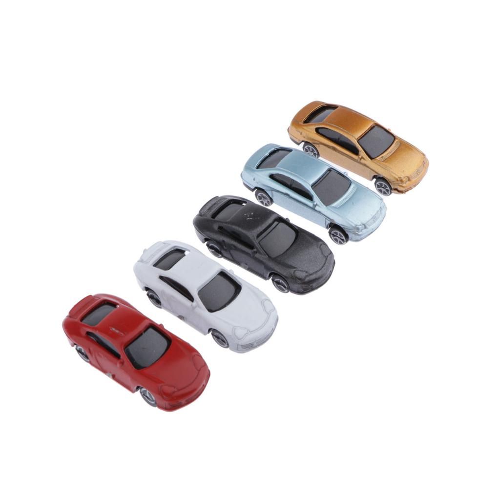 30pcs Model Lighted Cars Train Railway Scenery Layout HO Scale 1:100
