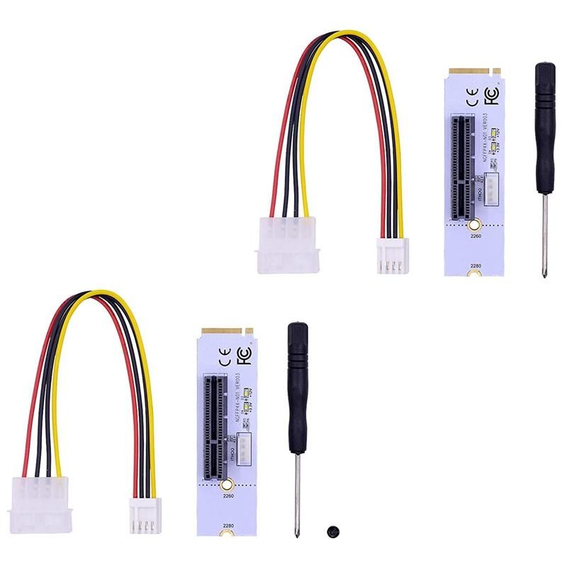 NGFF M.2 to PCI-E 4X Riser Card M2 Key M to PCIe X4 Adapter