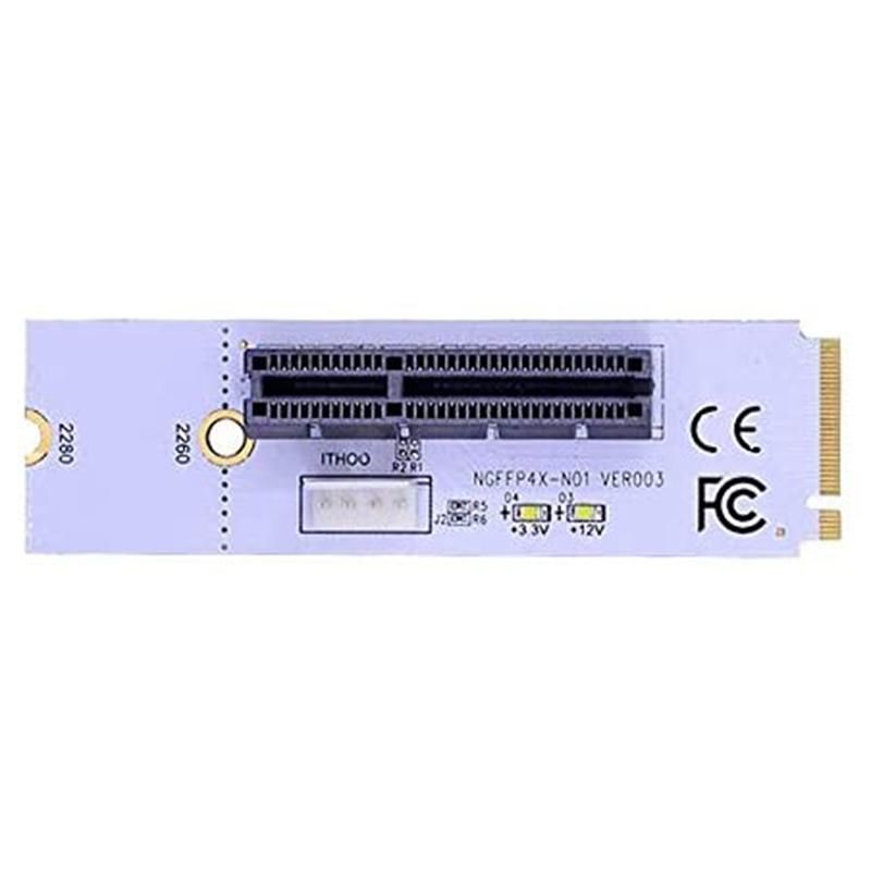 NGFF M.2 to PCI-E 4X Riser Card M2 Key M to PCIe X4 Adapter