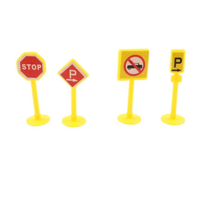 9Pcs Road Construct1/50 Traffic Signpost Model Toy For Mini Scenery
