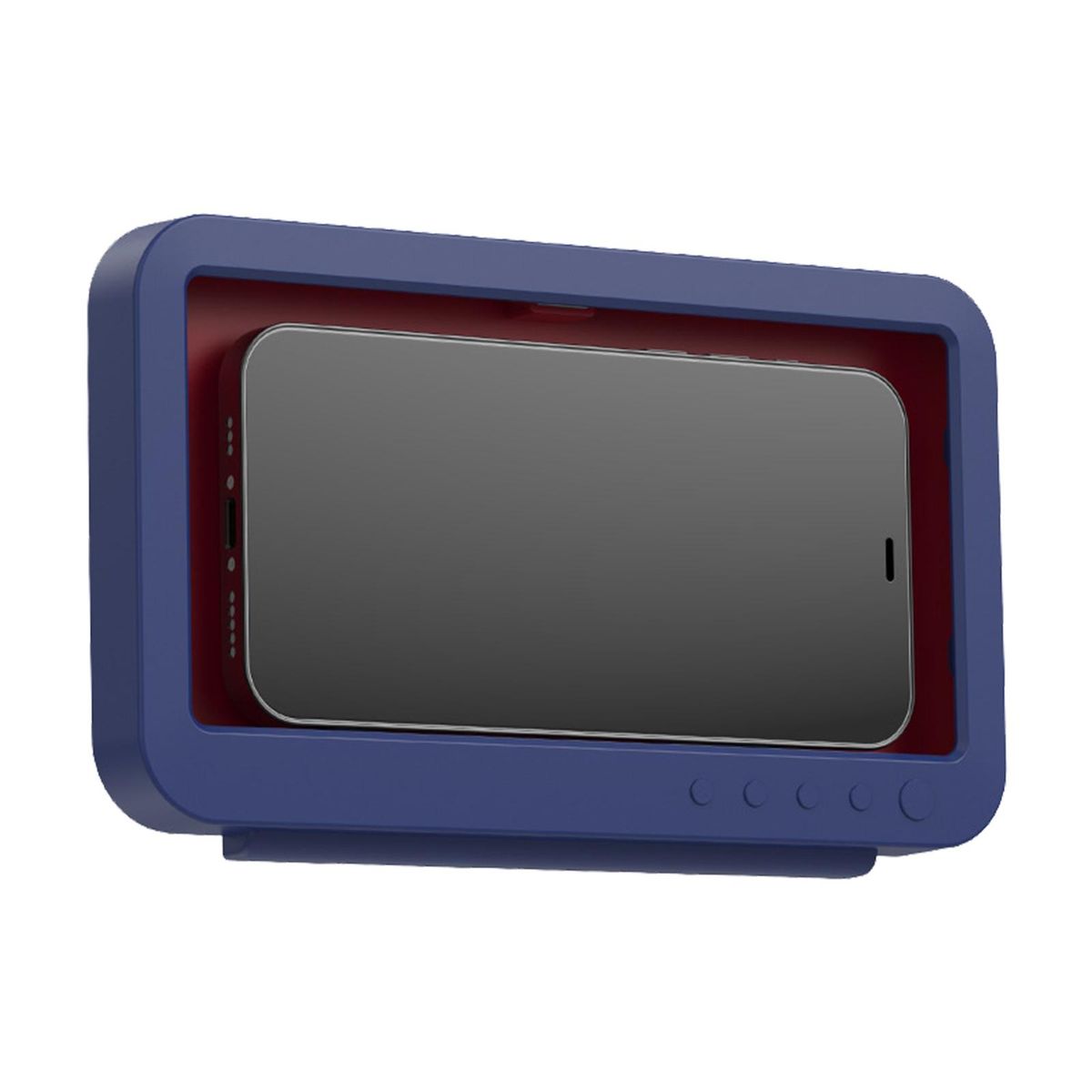 Waterproof Wall Mounted Shower Phone Holder Kitchen Phone Case Blue