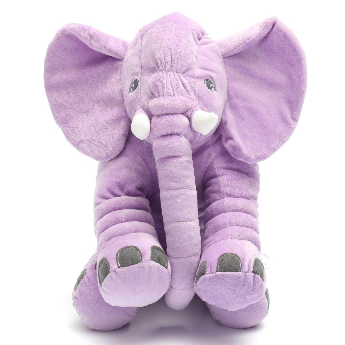 Cute Elephant Pillow 40cmx35cm Purple Purple