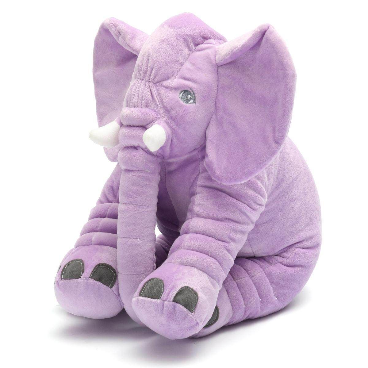 Cute Elephant Pillow 40cmx35cm Purple Purple