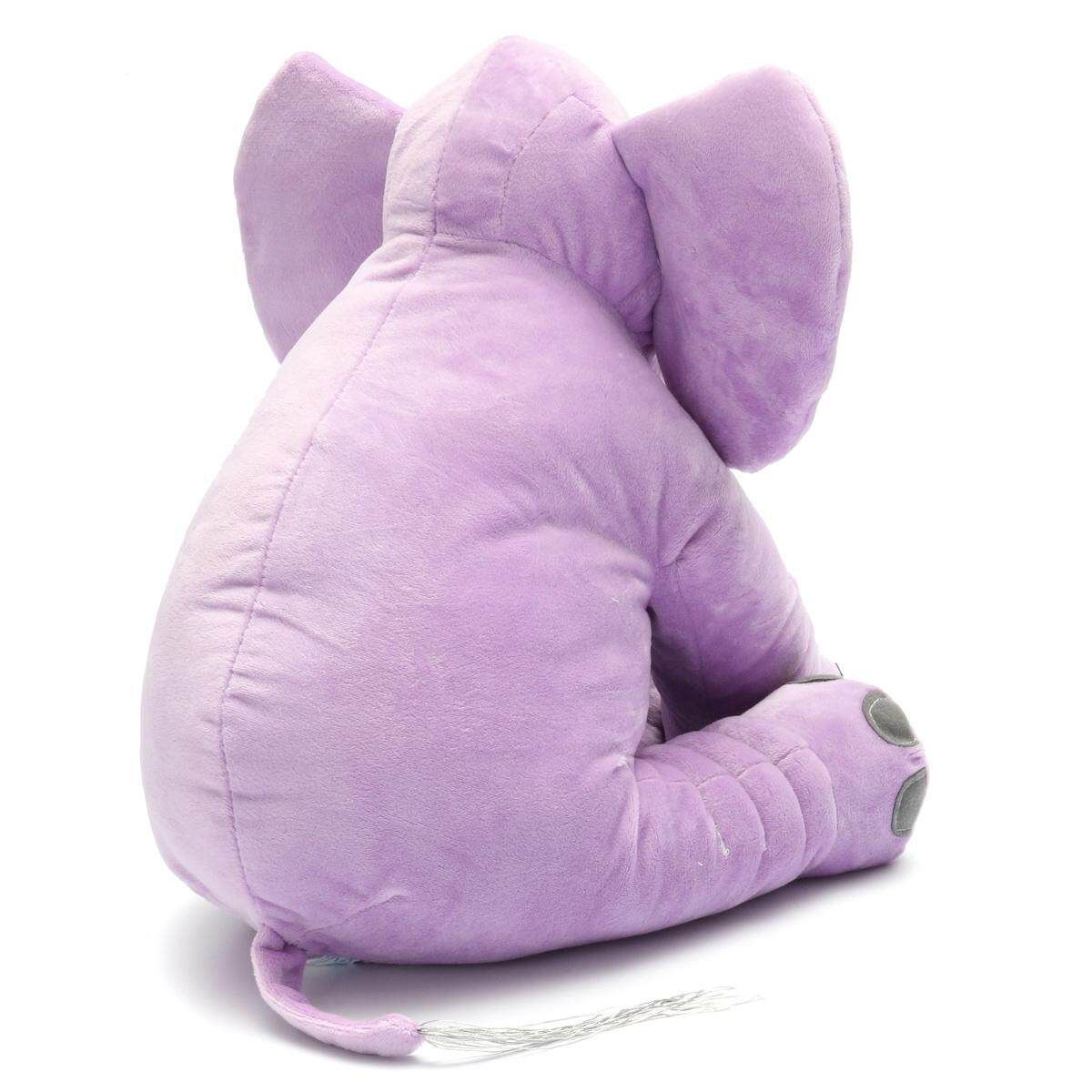 Cute Elephant Pillow 40cmx35cm Purple Purple