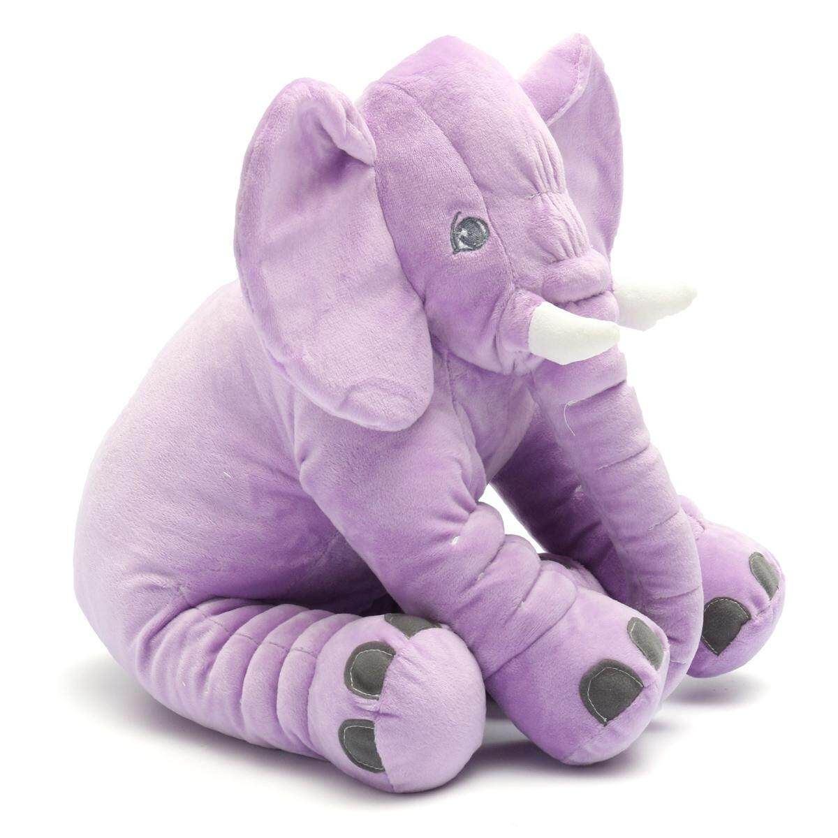 Cute Elephant Pillow 40cmx35cm Purple Purple