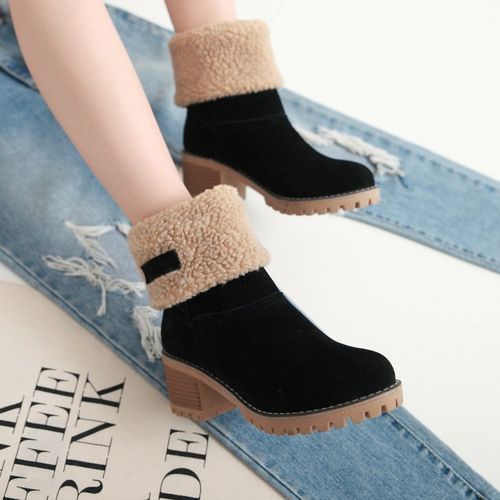 Womens Mid-Heel Snow Winter Boots