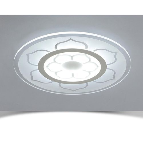 Modern Simple Square Acrylic LED Ceiling Light Living Room Bedroom Home Lamp#Full White Light